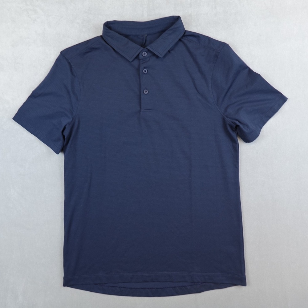 Lululemon Polo Shirt Men Size Small Golf Performance Stretch Button Short Sleeve